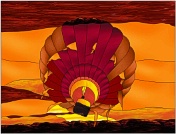 Stained Glass Pattern-Sunset Balloon